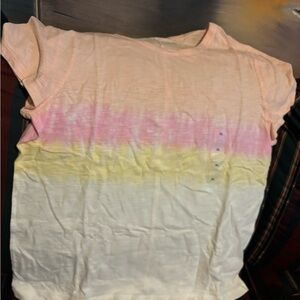 GAP Factory Pink and Yellow Short Sleeve Tee